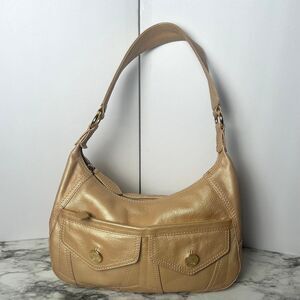 Wilson Leather Handbag Shoulder Bag Gold